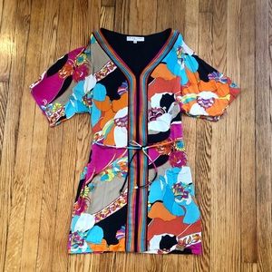 Trina Turk Printed Short Sleeved Dress